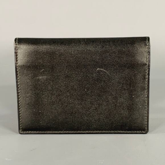 DUNHILL Black Gold Leather Credit Card Holder Bifold Wallet - Picture 4 of 4
